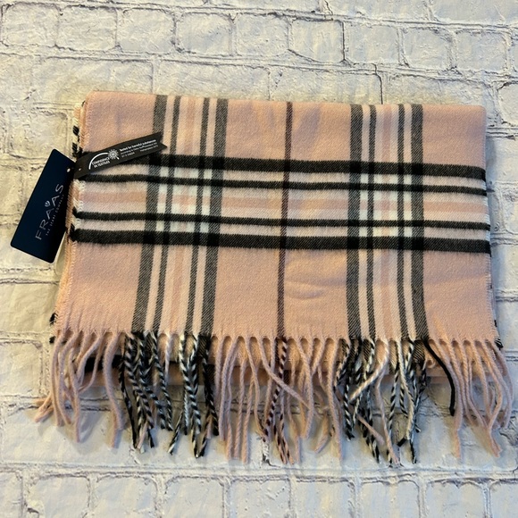 Plaid Cashmink Winter Scarf in Blush main image 1